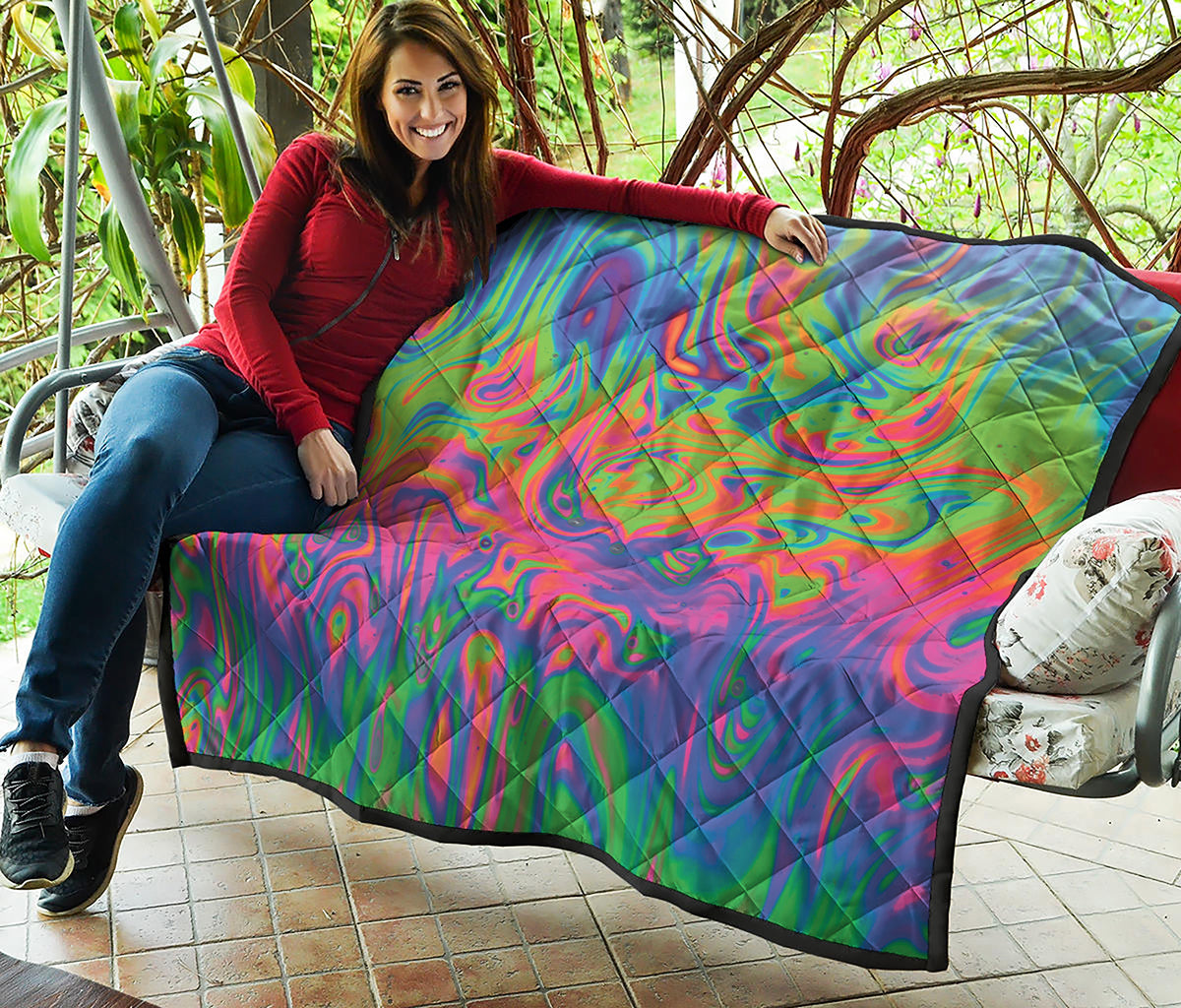 Psychedelic Bubble Print Quilt