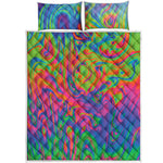 Psychedelic Bubble Print Quilt Bed Set