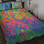 Psychedelic Bubble Print Quilt Bed Set