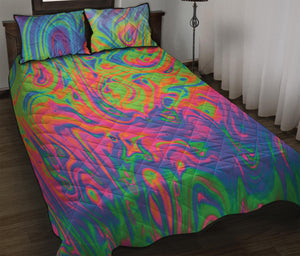 Psychedelic Bubble Print Quilt Bed Set