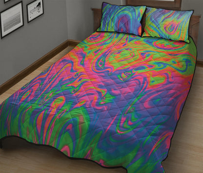 Psychedelic Bubble Print Quilt Bed Set