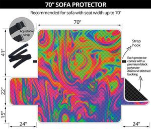 Psychedelic Bubble Print Sofa Protector