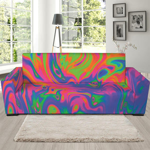 Psychedelic Bubble Print Sofa Slipcover