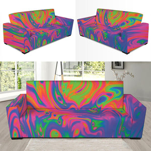 Psychedelic Bubble Print Sofa Slipcover