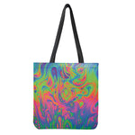 Psychedelic Bubble Print Tote Bag