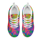 Psychedelic Bubble Print White Sneakers