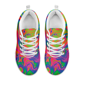 Psychedelic Bubble Print White Sneakers