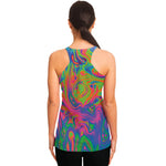 Psychedelic Bubble Print Women's Racerback Tank Top