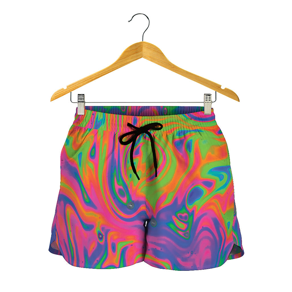 Psychedelic Bubble Print Women's Shorts