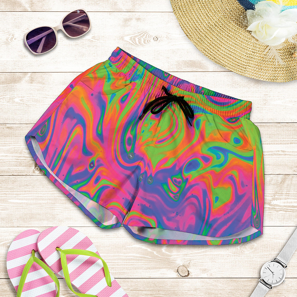 Psychedelic Bubble Print Women's Shorts