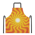 Psychedelic Burning Sun Print Apron
