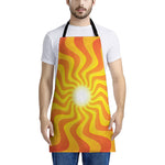 Psychedelic Burning Sun Print Apron
