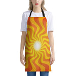 Psychedelic Burning Sun Print Apron