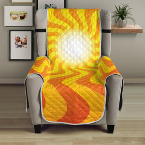 Psychedelic Burning Sun Print Armchair Protector