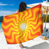 Psychedelic Burning Sun Print Beach Sarong Wrap