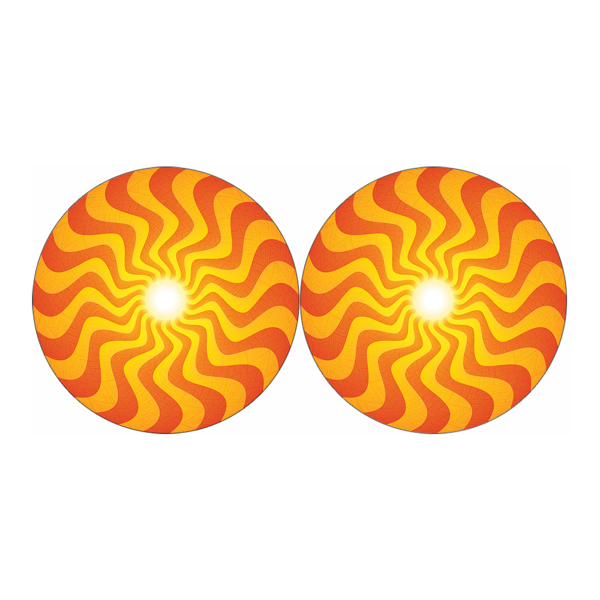 Psychedelic Burning Sun Print Car Coasters