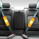 Psychedelic Burning Sun Print Car Seat Belt Covers