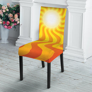 Psychedelic Burning Sun Print Dining Chair Slipcover