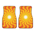 Psychedelic Burning Sun Print Front Car Floor Mats
