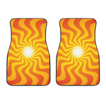 Psychedelic Burning Sun Print Front Car Floor Mats