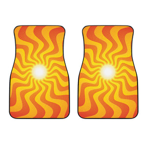 Psychedelic Burning Sun Print Front Car Floor Mats