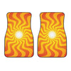 Psychedelic Burning Sun Print Front Car Floor Mats