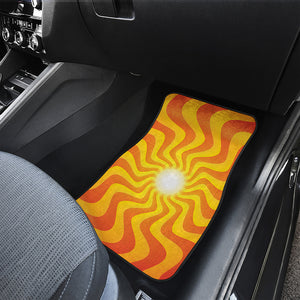 Psychedelic Burning Sun Print Front Car Floor Mats