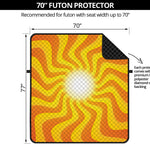 Psychedelic Burning Sun Print Futon Protector