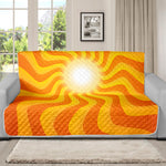 Psychedelic Burning Sun Print Futon Protector