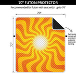 Psychedelic Burning Sun Print Futon Protector