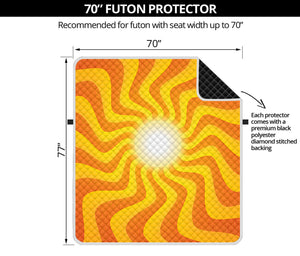 Psychedelic Burning Sun Print Futon Protector