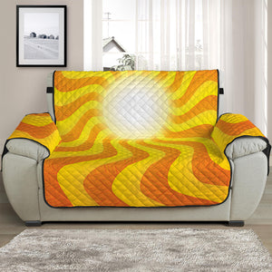 Psychedelic Burning Sun Print Half Sofa Protector