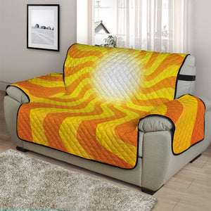 Psychedelic Burning Sun Print Half Sofa Protector