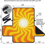 Psychedelic Burning Sun Print Half Sofa Protector