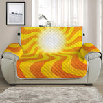 Psychedelic Burning Sun Print Half Sofa Protector