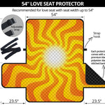 Psychedelic Burning Sun Print Loveseat Protector