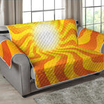 Psychedelic Burning Sun Print Loveseat Protector