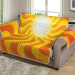 Psychedelic Burning Sun Print Loveseat Protector