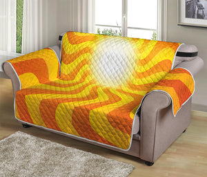 Psychedelic Burning Sun Print Loveseat Protector