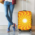 Psychedelic Burning Sun Print Luggage Cover