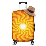 Psychedelic Burning Sun Print Luggage Cover