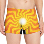 Psychedelic Burning Sun Print Men's Boxer Briefs