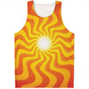 Psychedelic Burning Sun Print Men's Tank Top