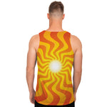 Psychedelic Burning Sun Print Men's Tank Top