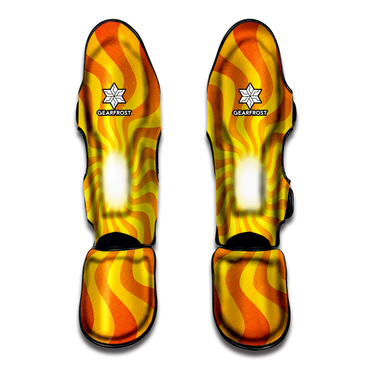 Psychedelic Burning Sun Print Muay Thai Shin Guard