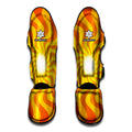 Psychedelic Burning Sun Print Muay Thai Shin Guards