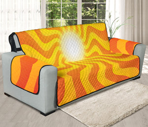 Psychedelic Burning Sun Print Oversized Sofa Protector