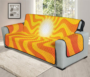 Psychedelic Burning Sun Print Oversized Sofa Protector