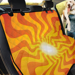 Psychedelic Burning Sun Print Pet Car Back Seat Cover