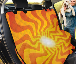 Psychedelic Burning Sun Print Pet Car Back Seat Cover